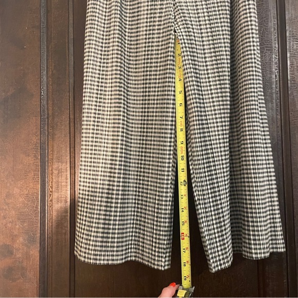 Issey Miyake PLEATS PLEASE gingham check pleated crop wide leg pants size 4 - Picture 6 of 10